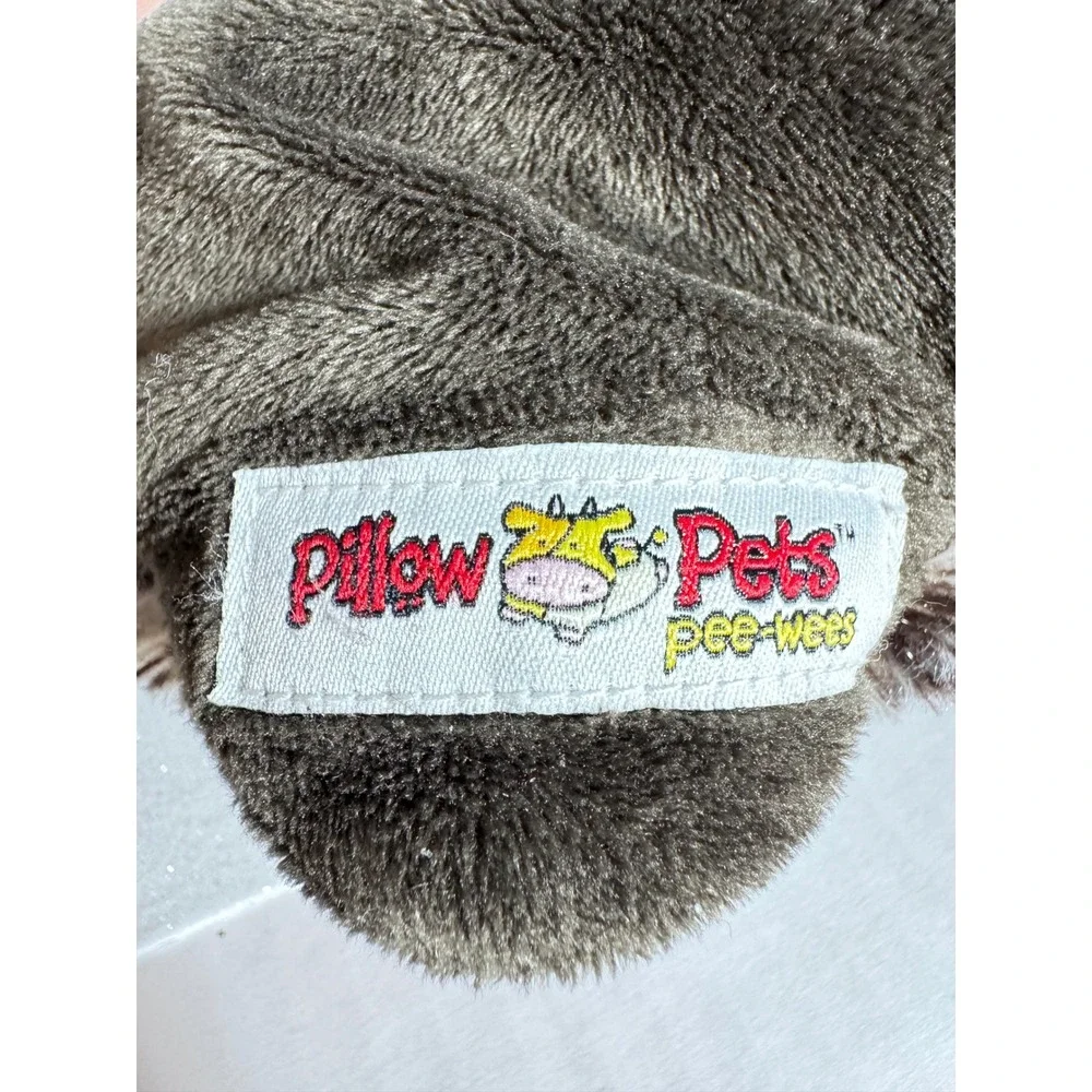 Pillow Pets Pee-Wees Dinosaur Plush Black White Spotted Spotted 11 inch Small